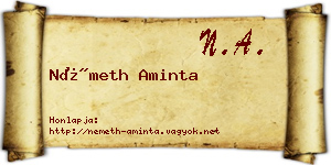 Németh Aminta névjegykártya